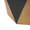 23.75" Brown Wood Geometric Diamond Accent Table with Black Accents
